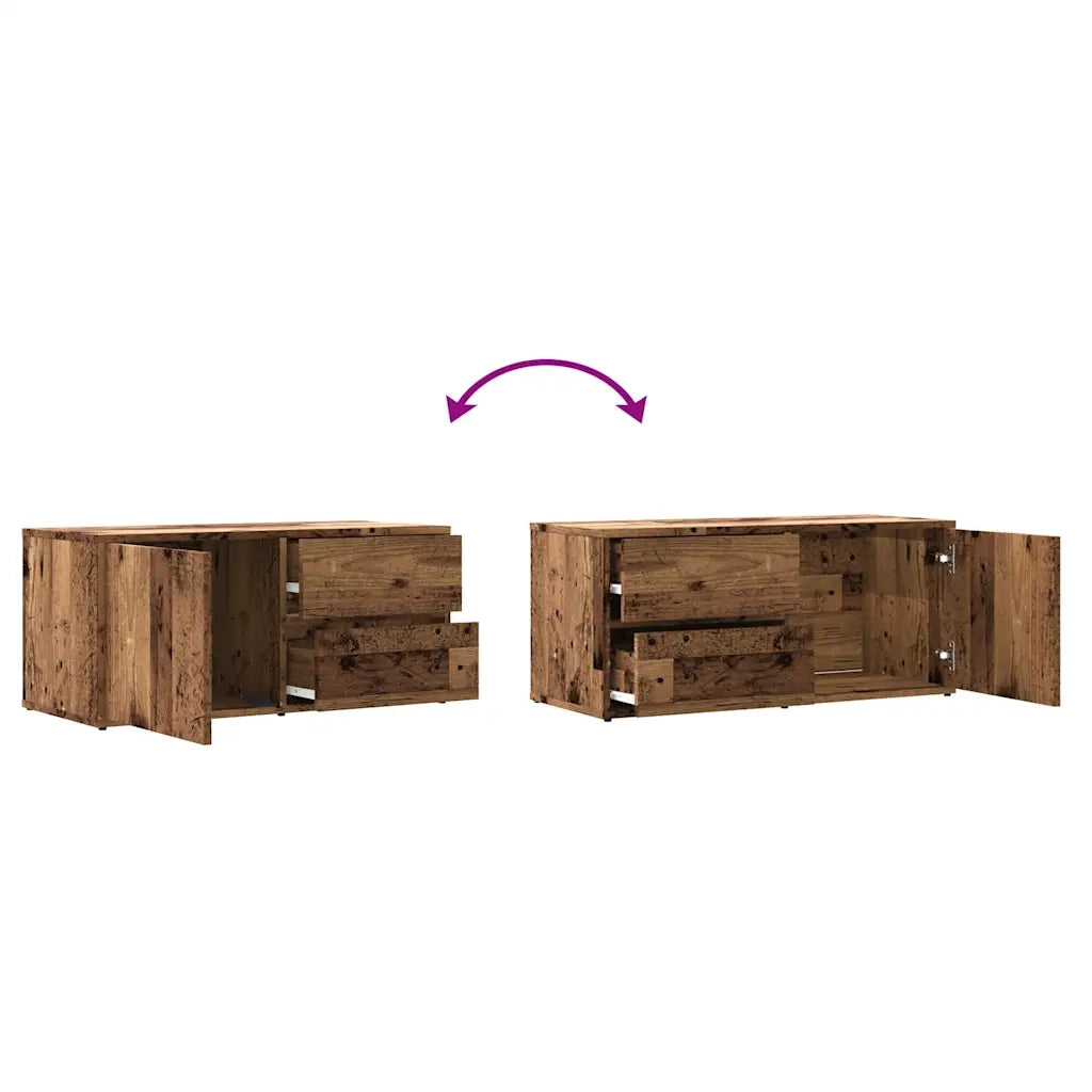 Mobile Porta TV Legno Antico 80x34x35,5 cm Legno Multistrato 856010