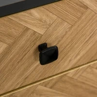 Cassettiera per Camera da Letto in Legno con 5 Cassetti, Stile Vintage Industriale, Grigio Scuro, 80x40x80cm