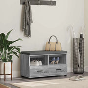 Panca per ingresso con cuscino Sonoma grigia 80 x 38 x 46 cm