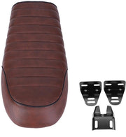 Sella Moto Vintage Stile - Cuscino Ergonomico in PU Pelle - Adatto a CG125/GN/CB400SS - Comfortevole - Assorbimento di Impatti - Sedile Moto