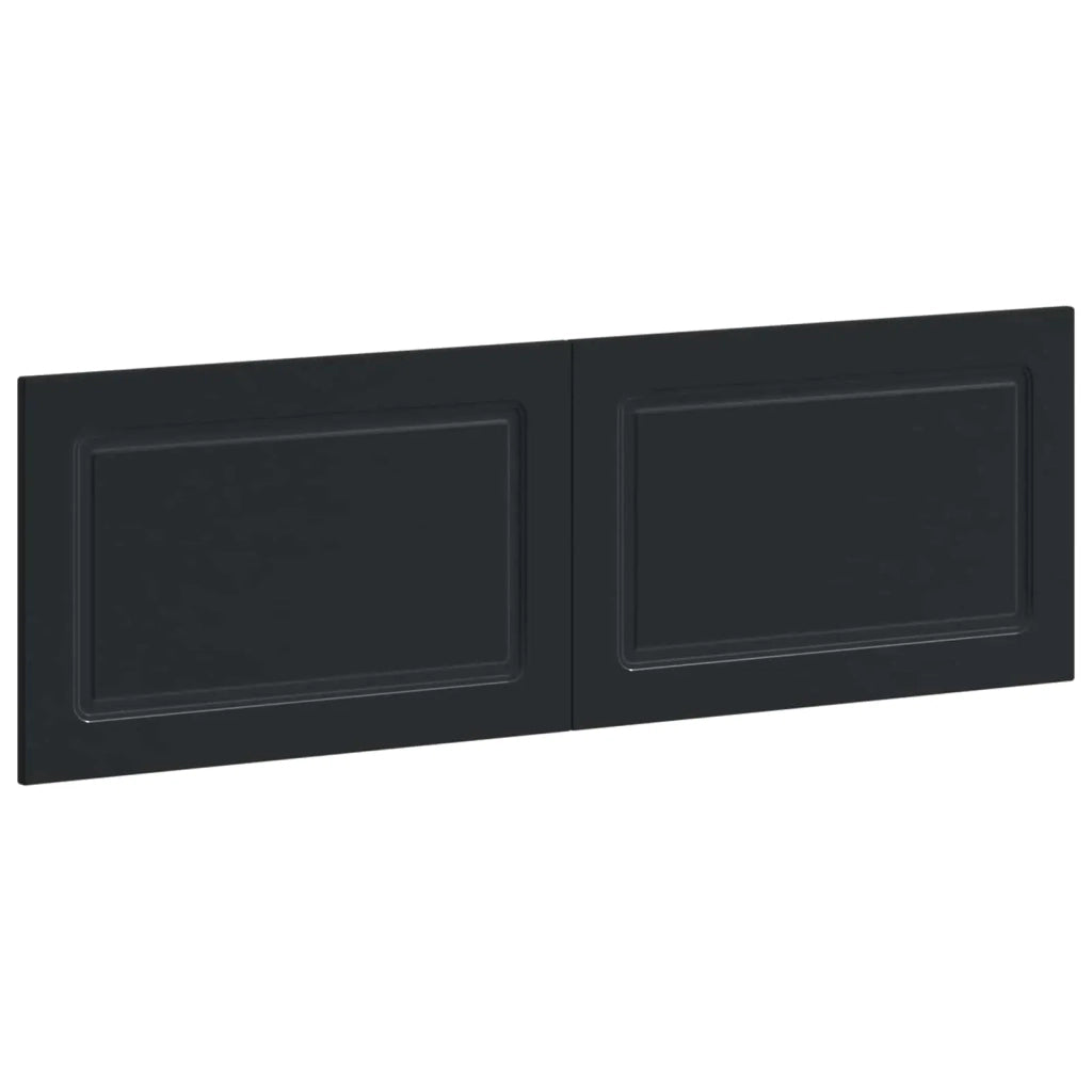 Testiera da Muro UTRECHT Nero Legno ingegnerizzato 897826
