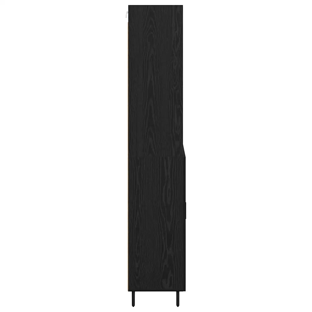 Credenza Rovere nero 69,5 x 34 x 180 cm Legno multistrato