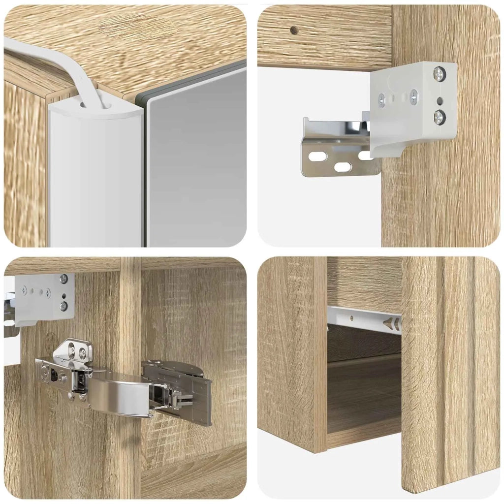 Set di Armadi da Bagno 5 pz Rovere Sonoma Legno ingegnerizzato 3406609