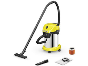 bidone aspira solidi-liquidi wd 3 s v-19/4/20 corpo acciaio inox 1.000 w lt. 19 cod:ferx.vit53530