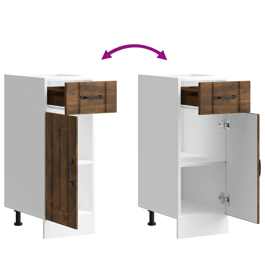 Base da Cucina Lucca Rovere Fumo in Legno Multistrato 853702