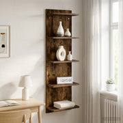 Scaffale da parete Rovere Fumo 30 x 15 x 100 cm 8012404