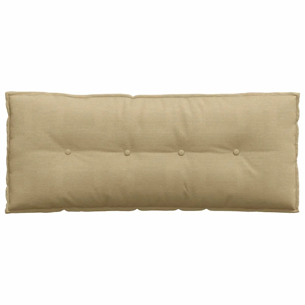 Cuscino per Schiena Grigio Verde 120 x 50 cm Tessuto in Cords 42014826