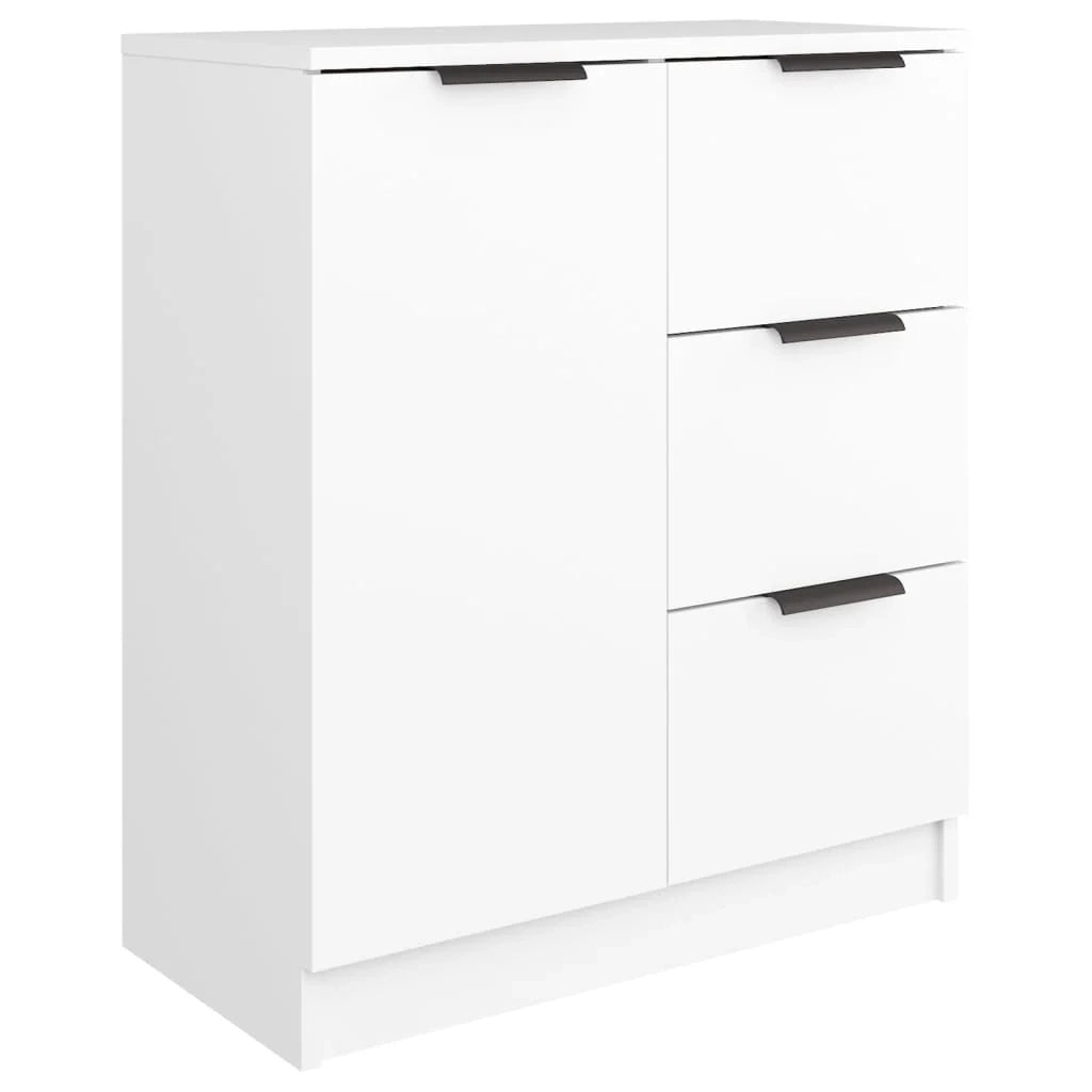 Buffet credenza cassettiera armadio mobile contenitore organizer per cucina soggiorno salotti set da 2 60 x 30 x 70 cm legno ingegnerizzato bianco 02_0036669