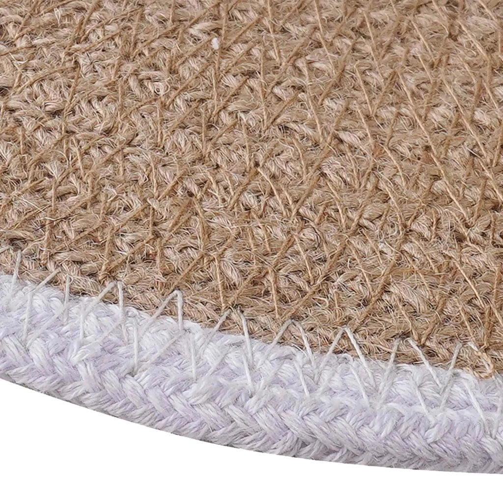 Sottobicchieri in juta 4 pz Naturale e Bianco 100% Juta Tossa 42012317