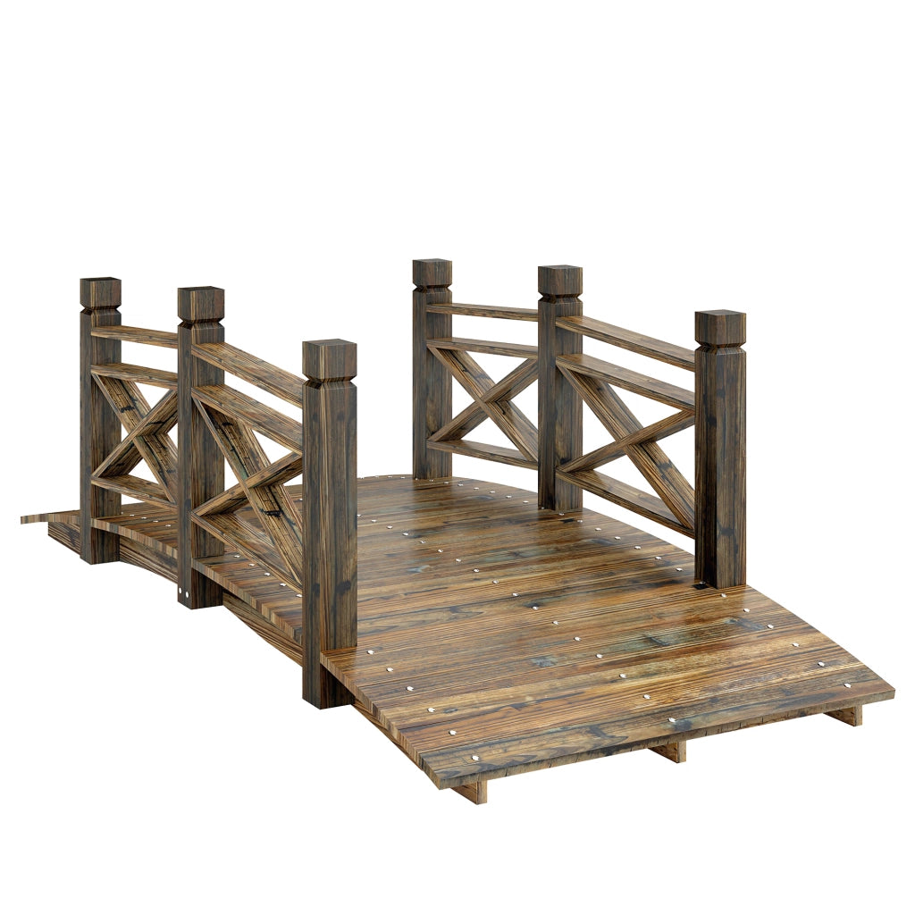 Ponticello da Giardino in Legno di Abete ¨C zephmum ¨C Effetto Antico, 174x78x57.5 cm