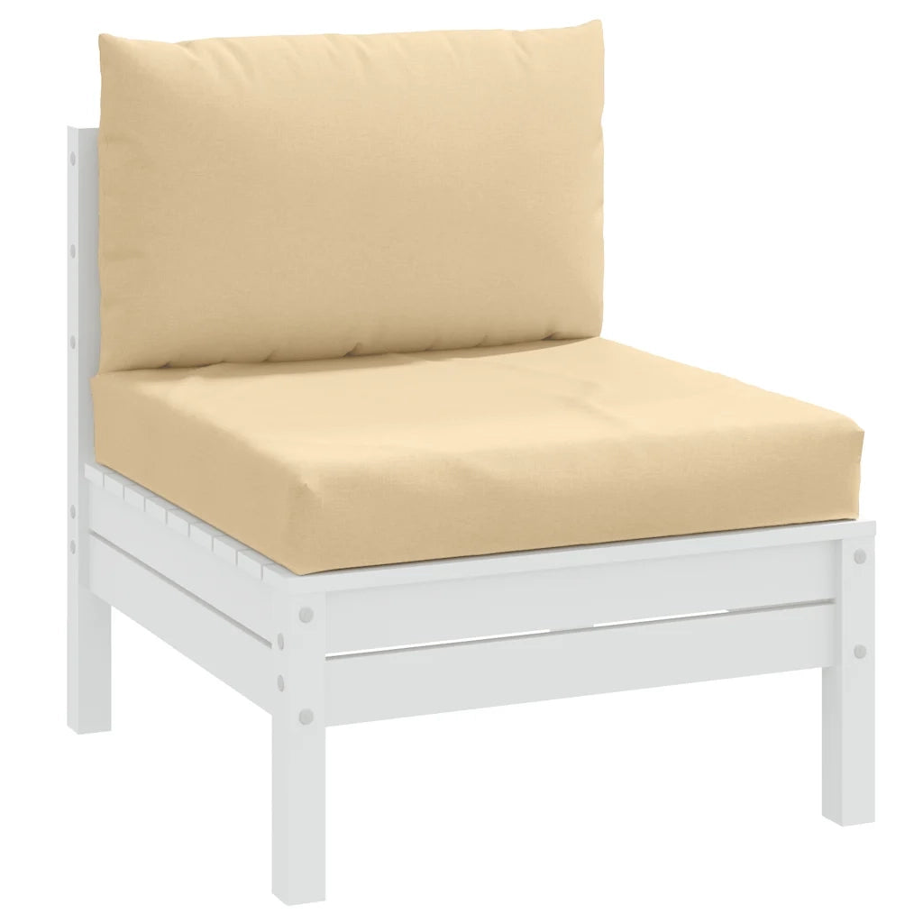 Cuscini per Pallet 2 pz Beige MÃ©lange in Tessuto