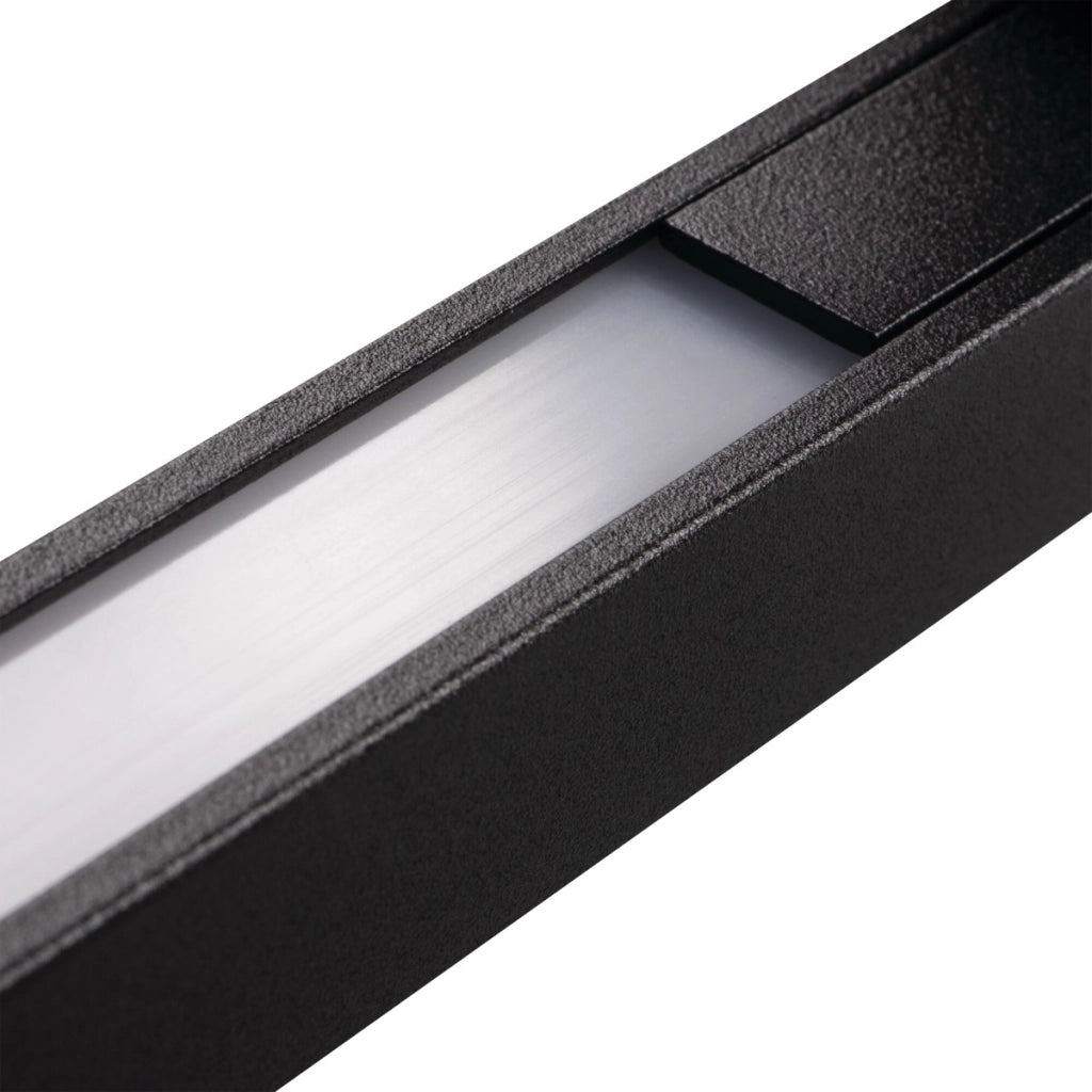 Applique esterna lineare nera 120cm LED 11W 4000K IP54