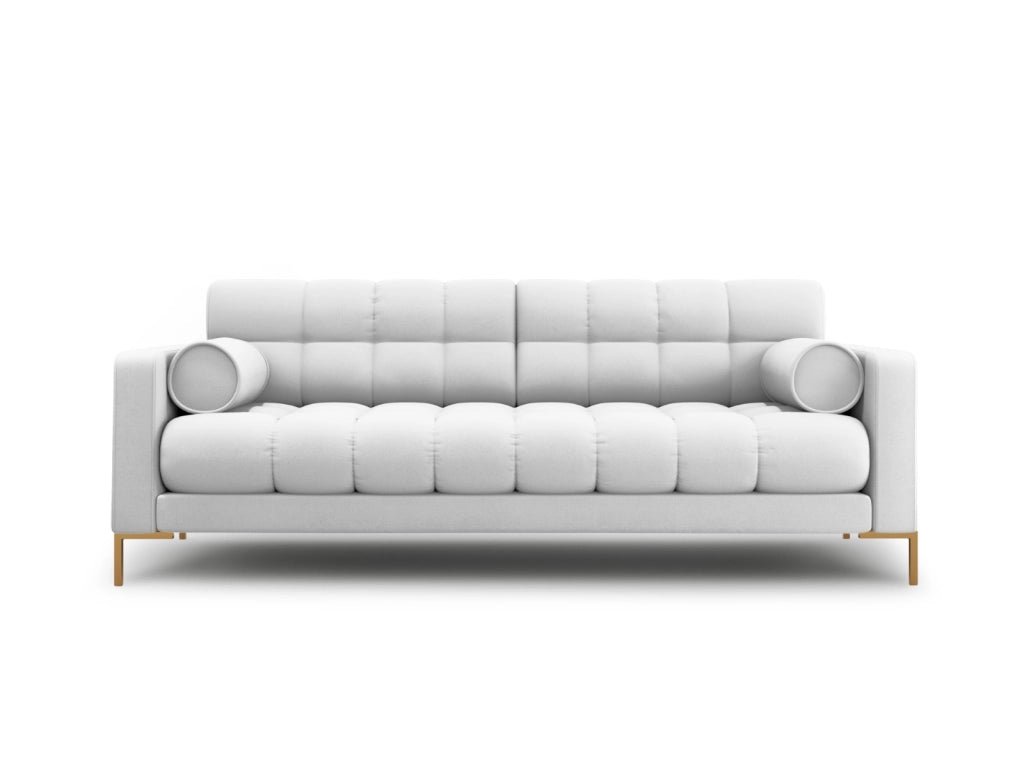 Cosmopolitan Design - Divano "Bali" 3 posti in tessuto strutturato grigio chiaro 
