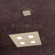 AREA SOSPENSIONE 4+2 LUCI BIEMISSIONE QUADRA SABBIA 1127-S4+2-SA