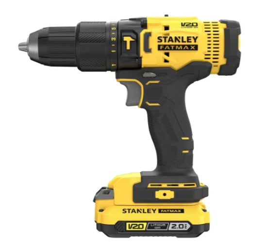 Kit Stanley FATMAX V20 SFMCK210D1-QW Trapano 18V + Torcia LED con Batteria 2,0Ah