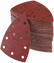 Set di carta abrasiva da 100 pezzi - carta abrasiva a forma di triangolo 105mm - carta abrasiva delta - ossido di alluminio - uso professionale - 7 qualità - carta abrasiva per macchina da raschiare