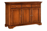 Madia credenza arte povera 3 porte 3 cassetti legno tinta noce 147x45x93 (109) - Mobili 2G