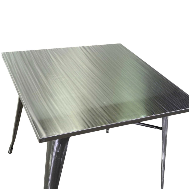 Tavolo ferro new bristol galvanizzato quadro cm 80x80h76