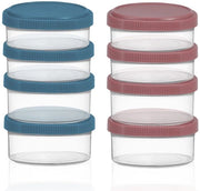 Saladierie per picnic, 50 ml e 75 ml, contenitori per salse con coperchio a vite, piccoli contenitori per salse per la scatola della merenda, resistente al lavastoviglie, confezione da 8.