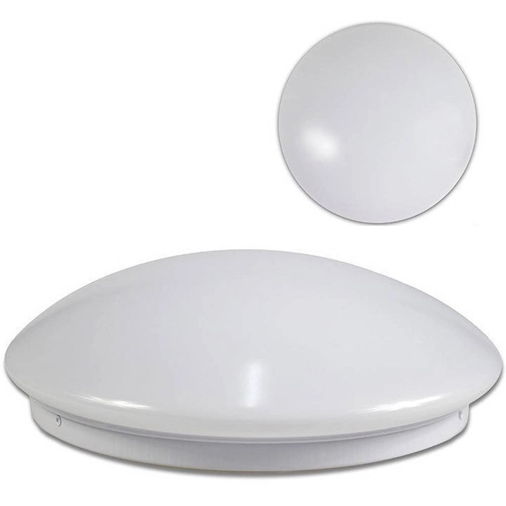 Trade Shop - Plafoniera Da Soffitto Bianca 12 Watt 24 Led Small Luce 3000k 4000k 6500k C-01-s - -bianco Caldo      -