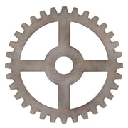 Decorazione da parete ruota in legno grigio 80x80x1,5h cm