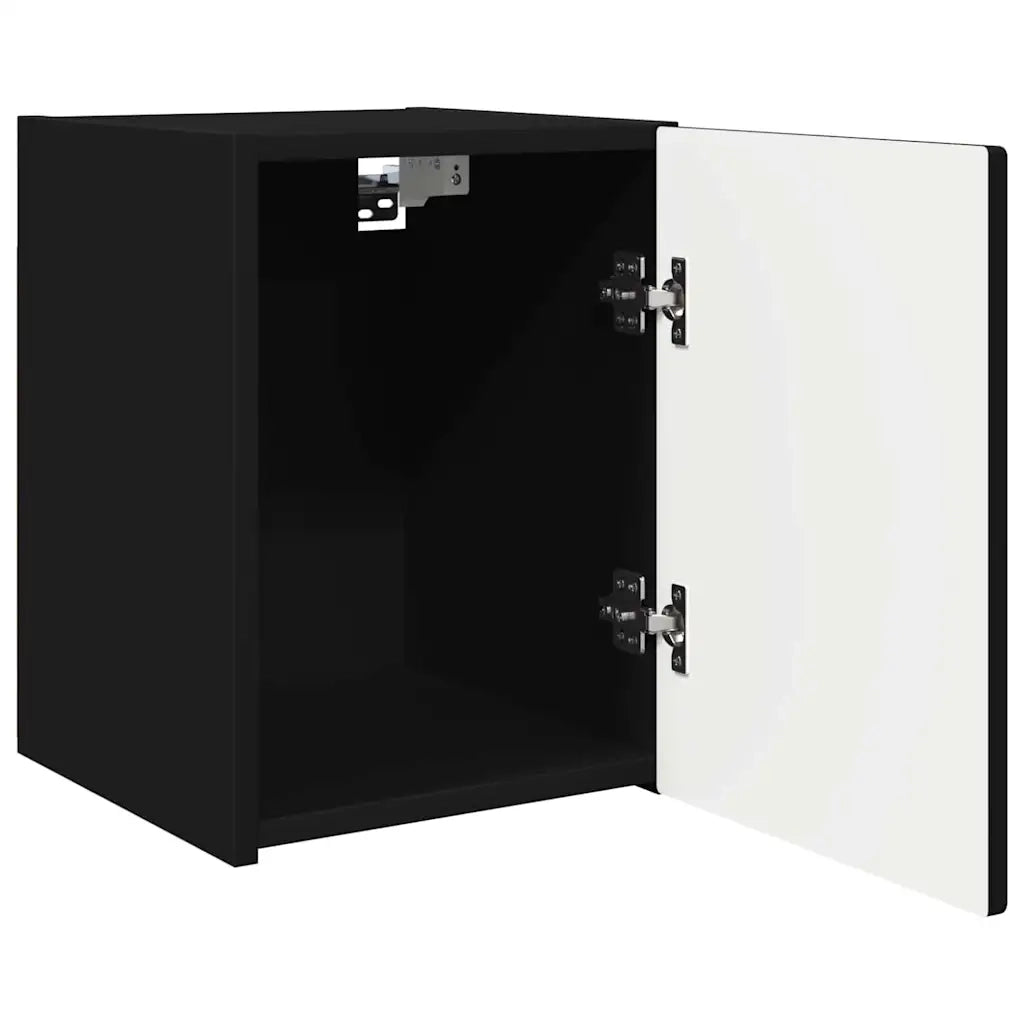 Mobile TV da parete 2 pz-Set di 2 Mobile TV a Muro-Credenza TV Nero 30 x 31 x 40 cm