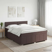 Letto box spring con materasso Marrone Scuro 140 x 200 cm 3451223