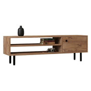 Metomaha, Mobile Porta tv un Ripiano, 120x30x38h cm Marrone Rovere