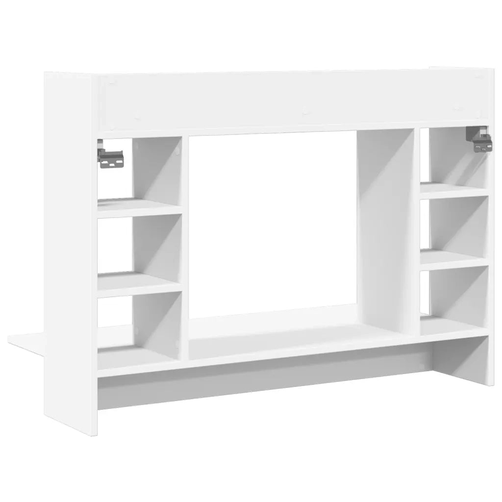 vidaXL Scrivania a Parete Bianca 105x48x75 cm in Legno Multistrato
