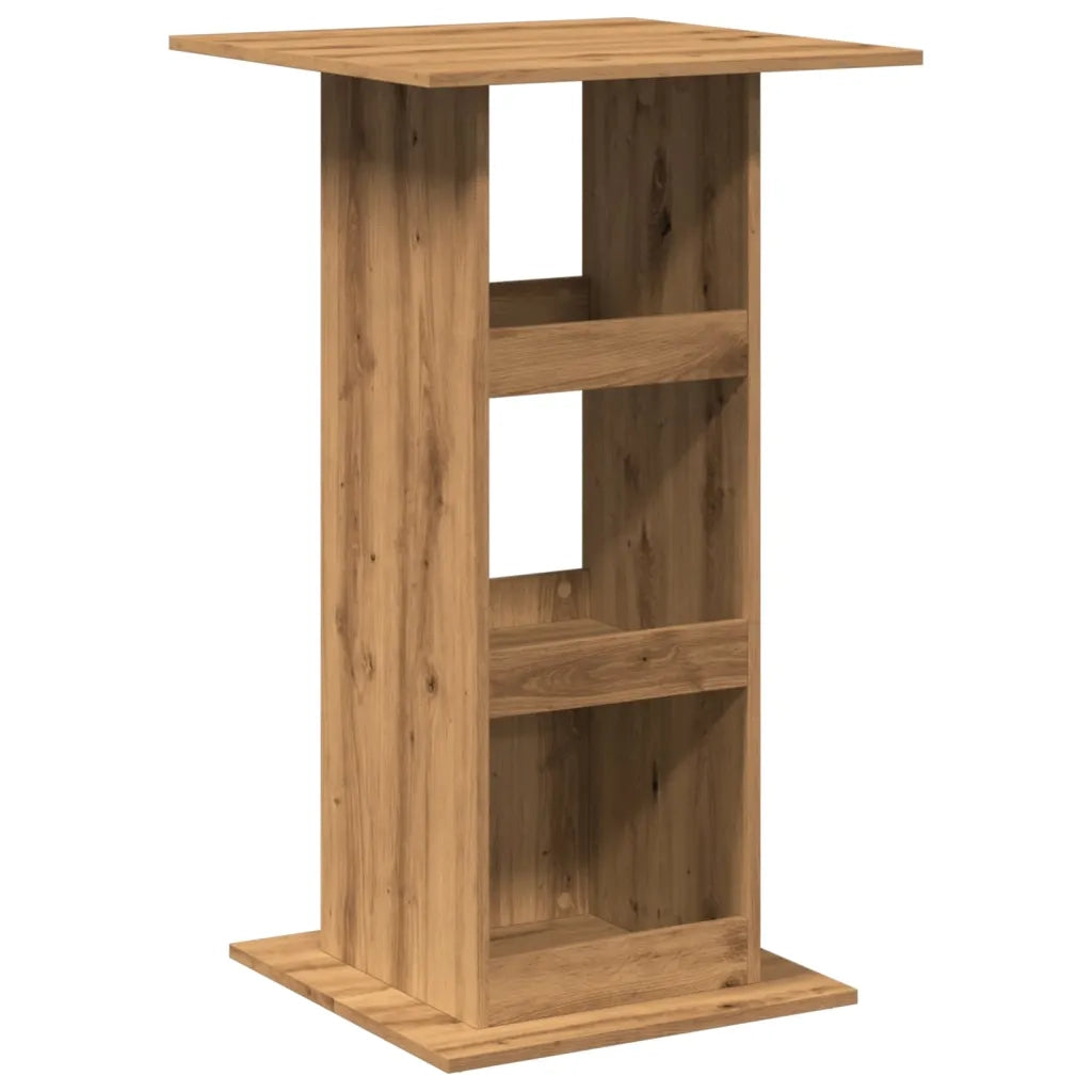 vidaXL Tavolo Bar Portaoggetti Rovere 60x60x102 cm Legno Multistrato