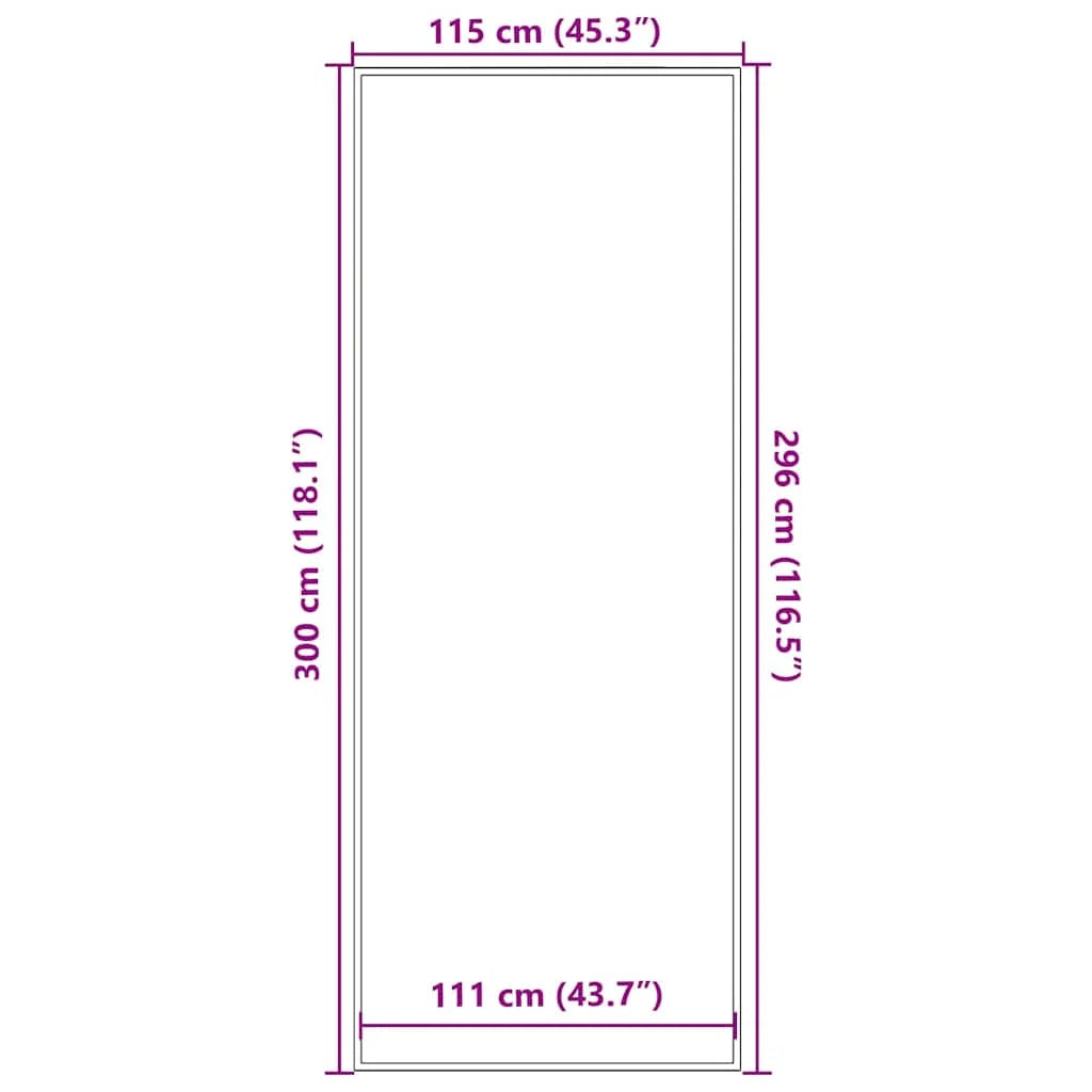 Zerbino antiscivolo per interni/esterni resistente 115 x 300 cm polipropilene marrone 02_0058134