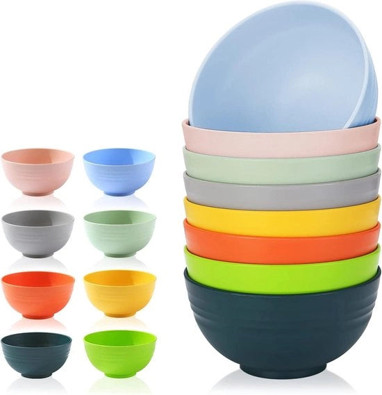 Bowl per Ramen in Plastica Riciclabile 760ml - Resistente al Carico - BPA Libero - Resistente al Microonde - Resistente al Lavastoviglie