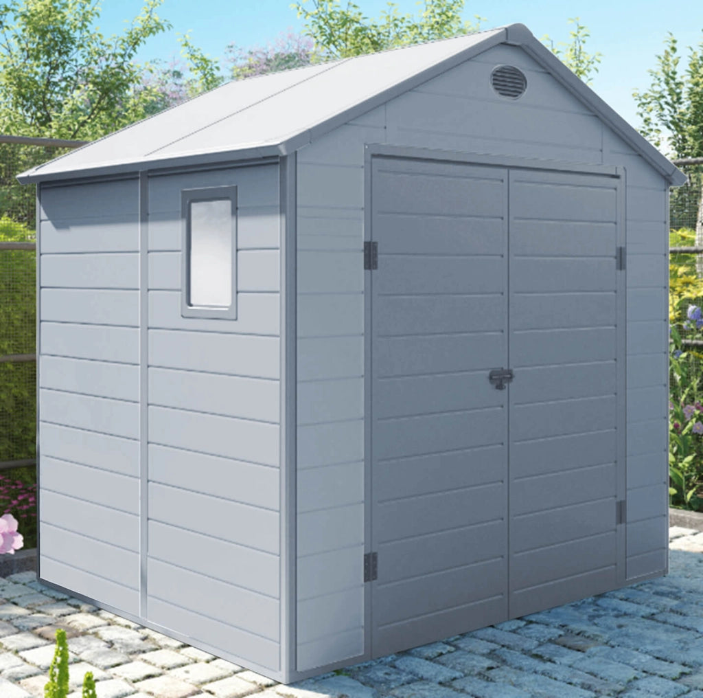 Casetta Porta Attrezzi da Giardino in Plastica cm 190x192x226 - FOX