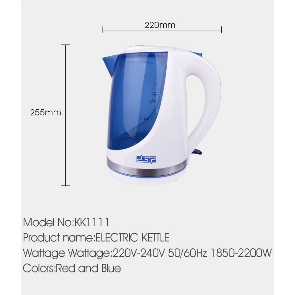 Trade Shop - Bollitore Elettrico A Caraffa 1,7 Litri Per Te' Infusi 2200w In Acciaio Inox -