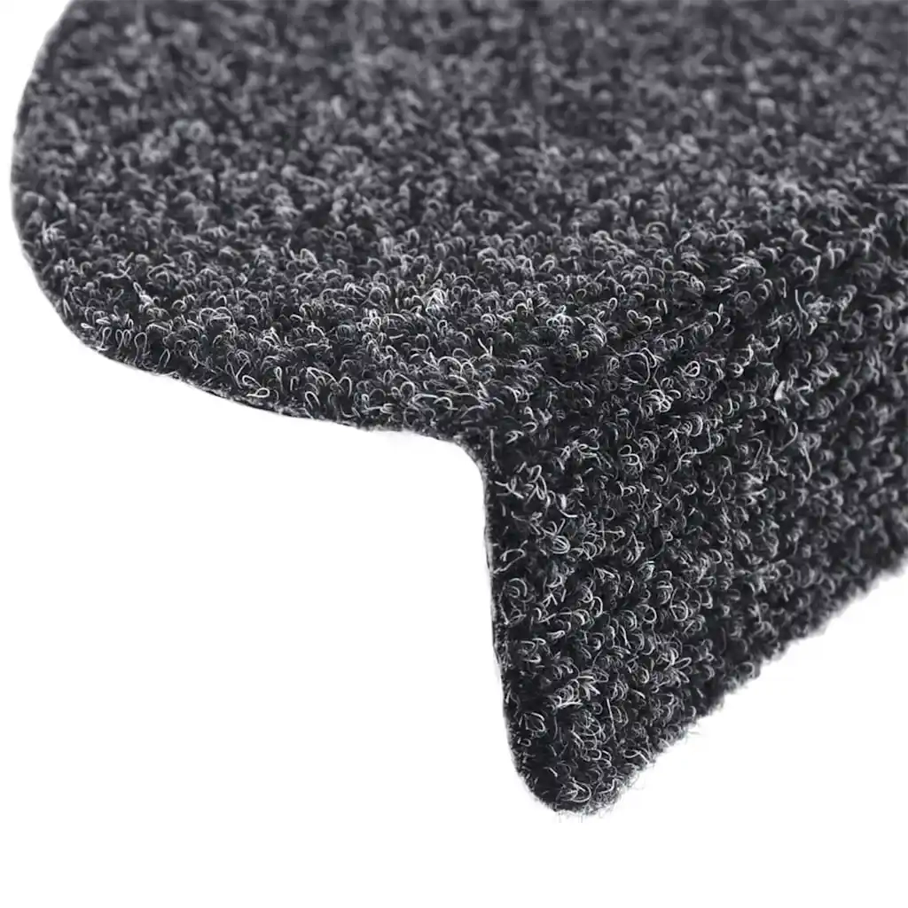 vidaXL Tappetini per scale autoadesivi 20 pz 65x21x4 cm Grigio scuro Semicircolari Grandi