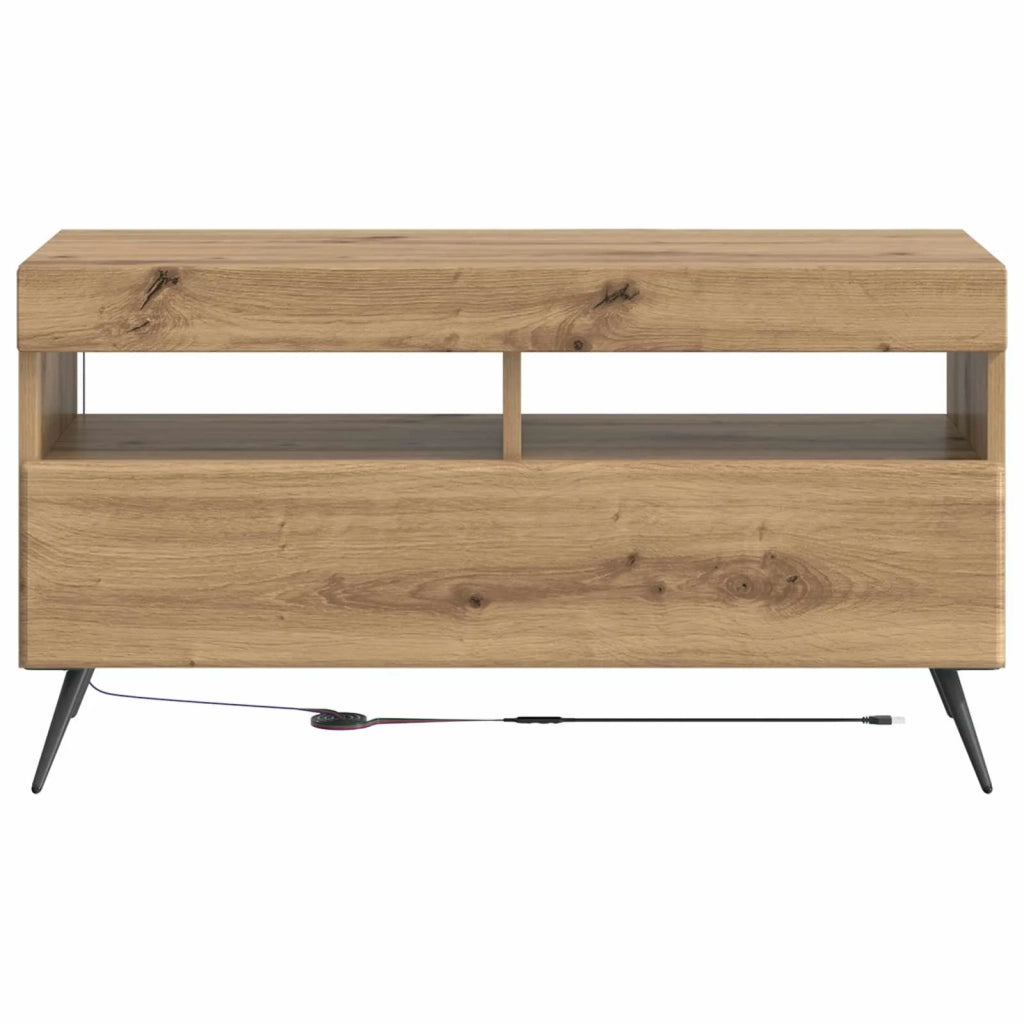 Mobile TV LED Rovere Artigianale Legno ingegnerizzato 897664
