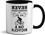 Tazza Ceramica Resistente con Maniglia in Ceramica - Regalo di Natale per Ciclisti - Sicura in Lavastoviglie e Microonde