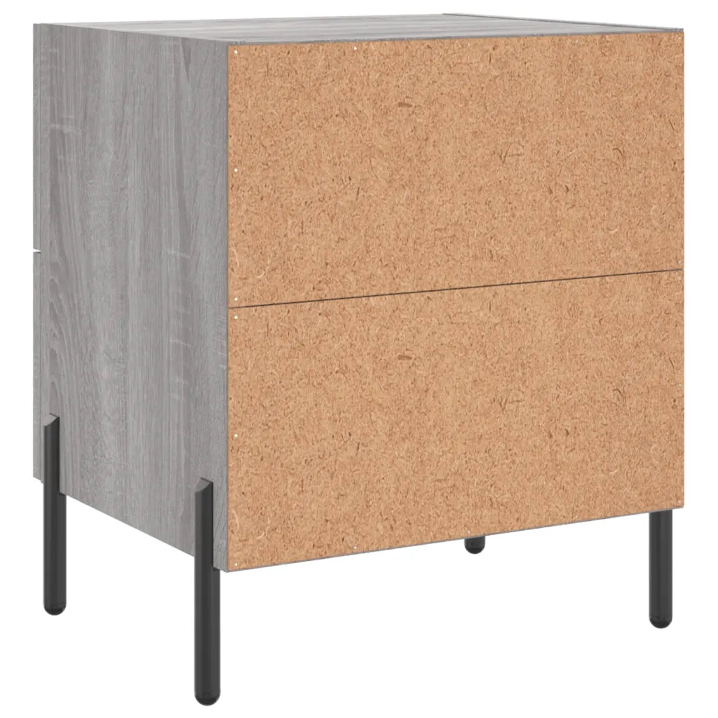 vidaXL Comodino Grigio Sonoma 40x35x47,5 cm in Legno Multistrato