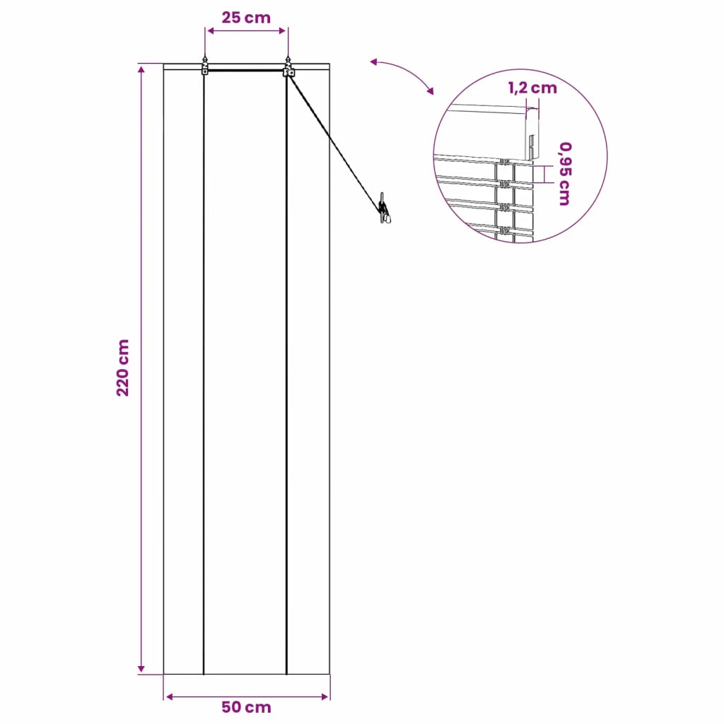 Tenda a rullo Natura 50 x 220 cm Bambù 42039761