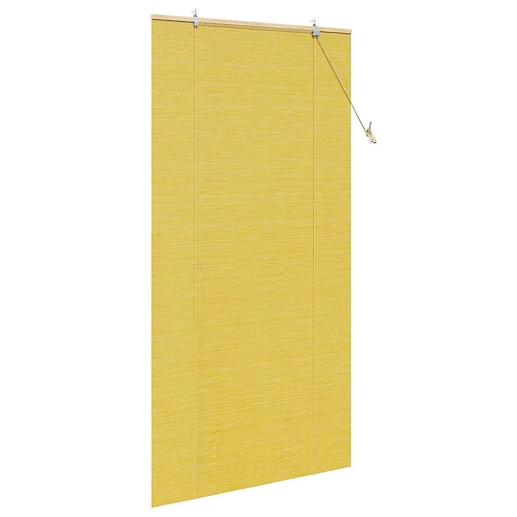 Tenda a rullo con tende-Tenda avvolgibile Giallo 120 x 220 cm Bamb¨´