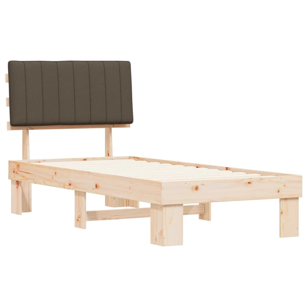 Letto con Testiera Rivestita Talpa 90 x 190 cm Pino massello