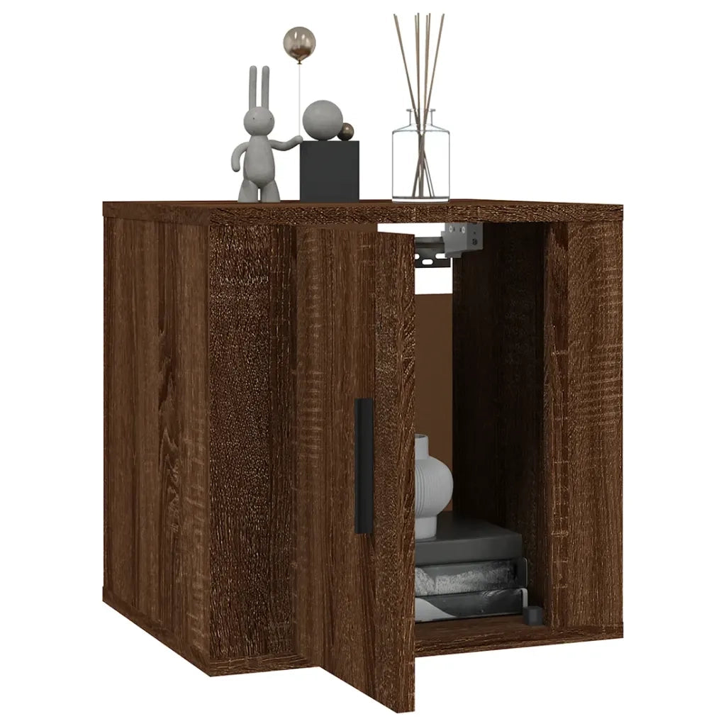 Mobile Porta TV a Parete Rovere Marrone 40x34,5x40 cm 816654