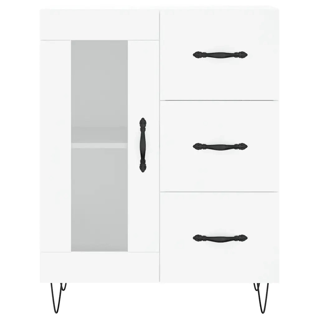 Credenza Bianca 69,5x34x90 cm in Legno Multistrato 828036