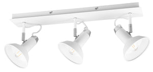 Plafoniera da Interno Attacco E14 in Metallo Bianco Opaco