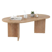 Tavolino da salotto Elain, Tavolo basso da caffè, Portariviste per divano, Ripiano da soggiorno, 119x60 h40 cm, Quercia