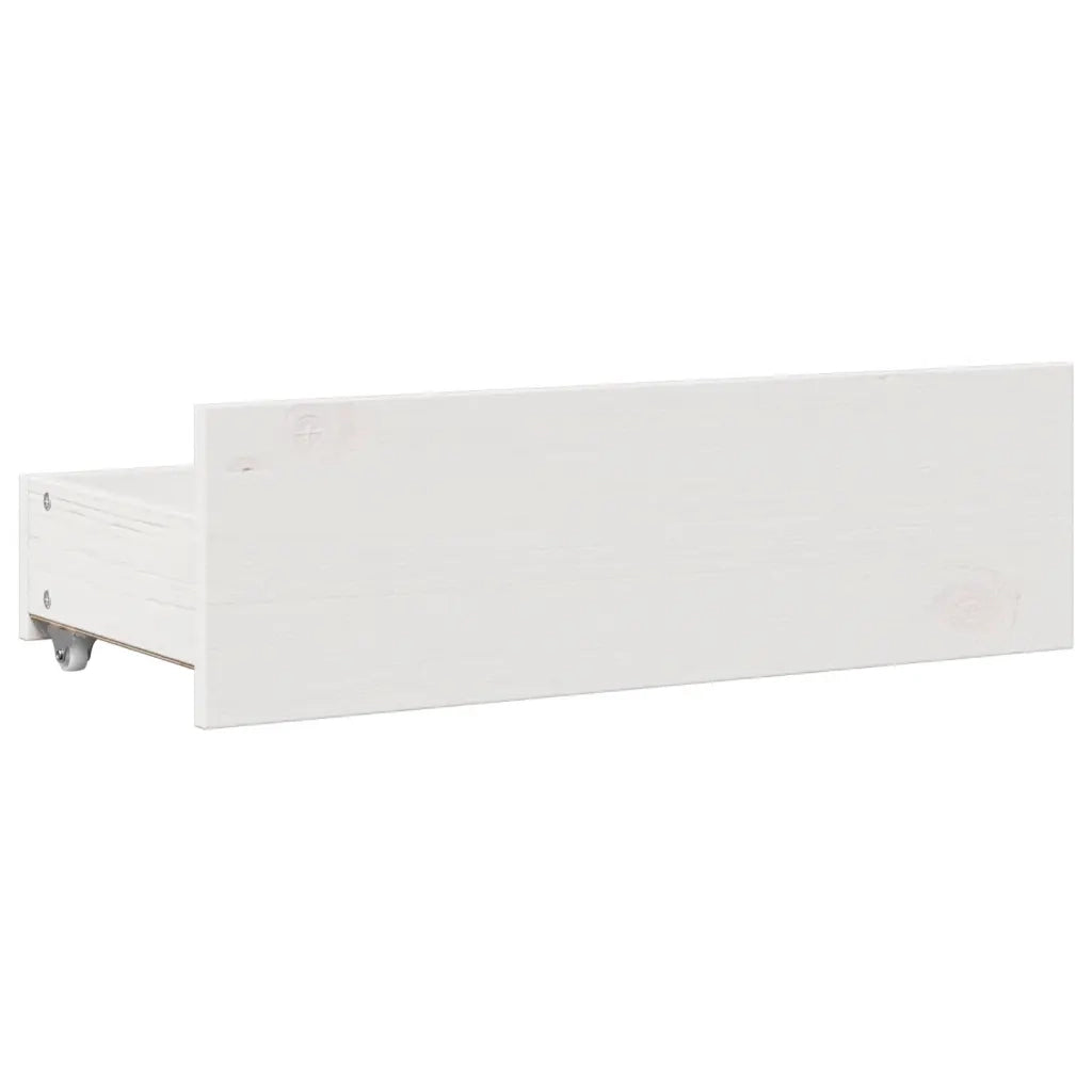 Letto Libreria senza Materasso Bianco 90x190 cm Massello Pino 3308982