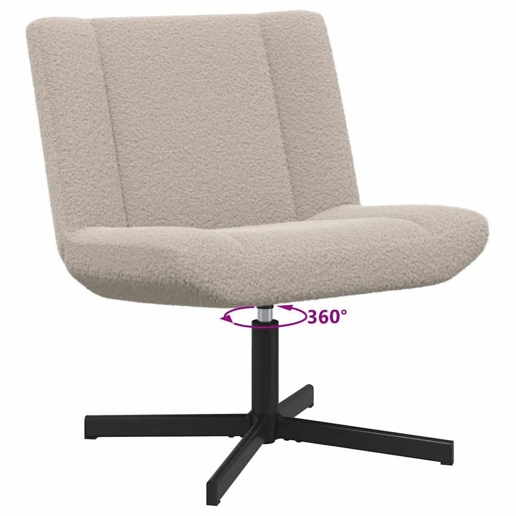 vidaXL Sedia girevole Grigio chiaro 63 x 75 x 76 cm Tessuto