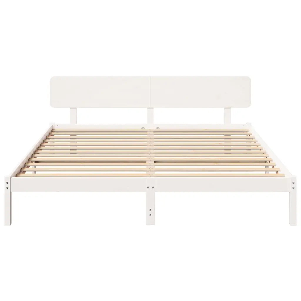 Struttura del letto Bianco 180 x 200 cm Pino massello 872096