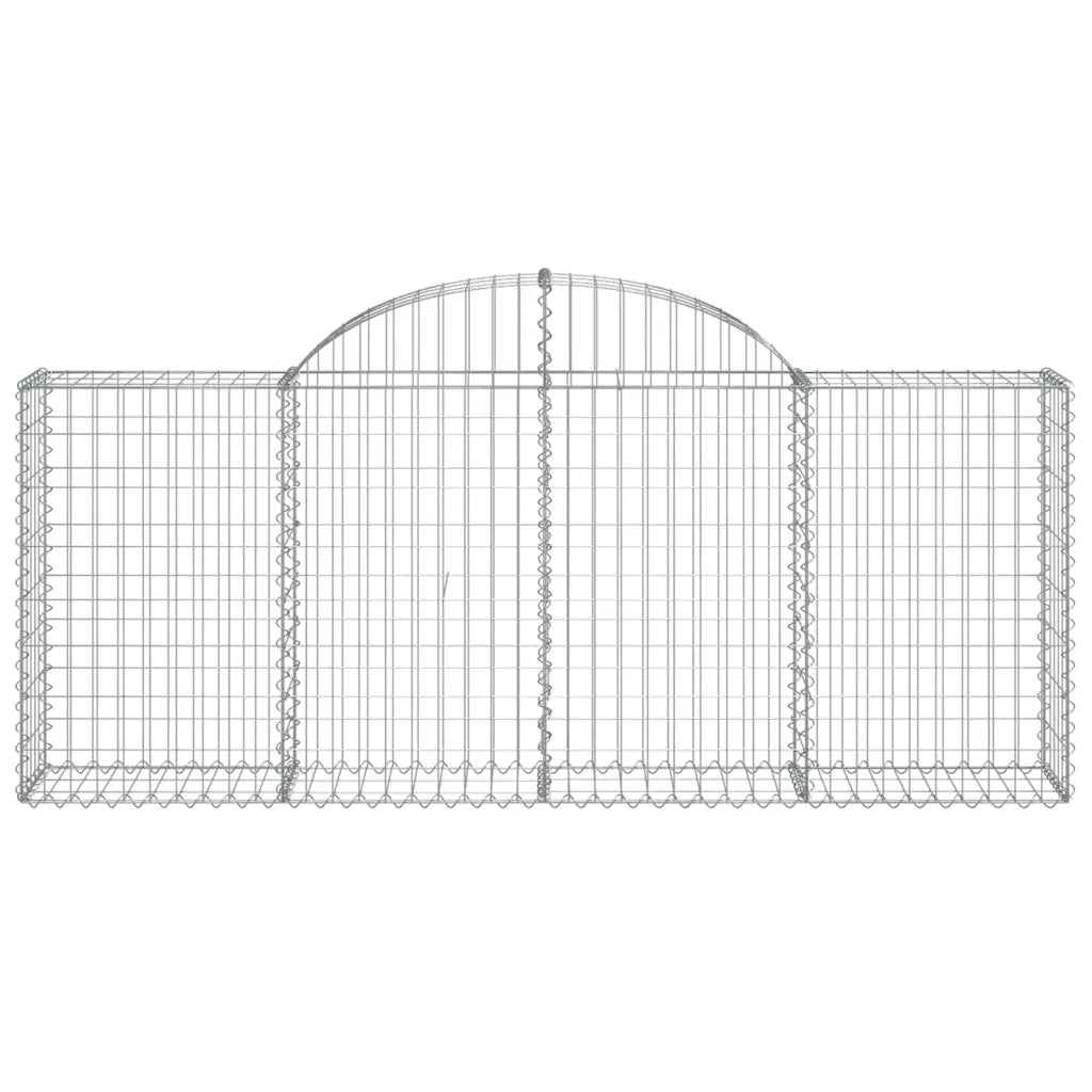 Cesti Gabbioni ad Arco 6 pz 200x30x80/100 cm Ferro Zincato 3146093