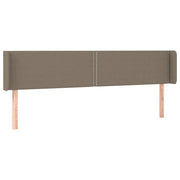 Testiera | Testata ad Orecchio Tortora 203x16x78/88 cm in Tessuto